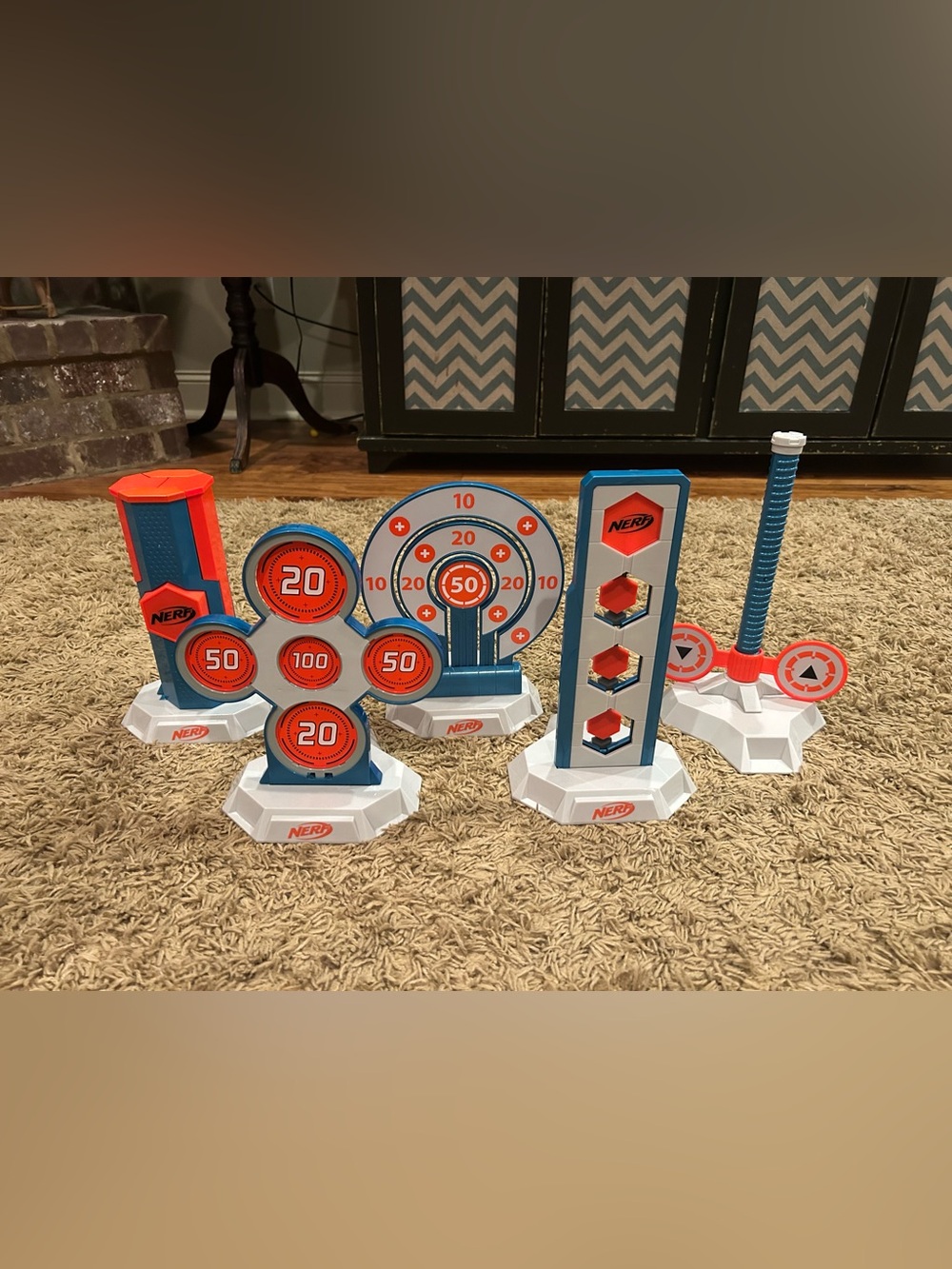 Nerf Orange, Blue and White Target Set for Practice Play